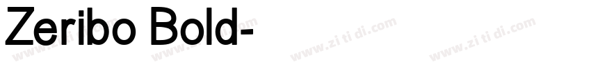 Zeribo Bold字体转换